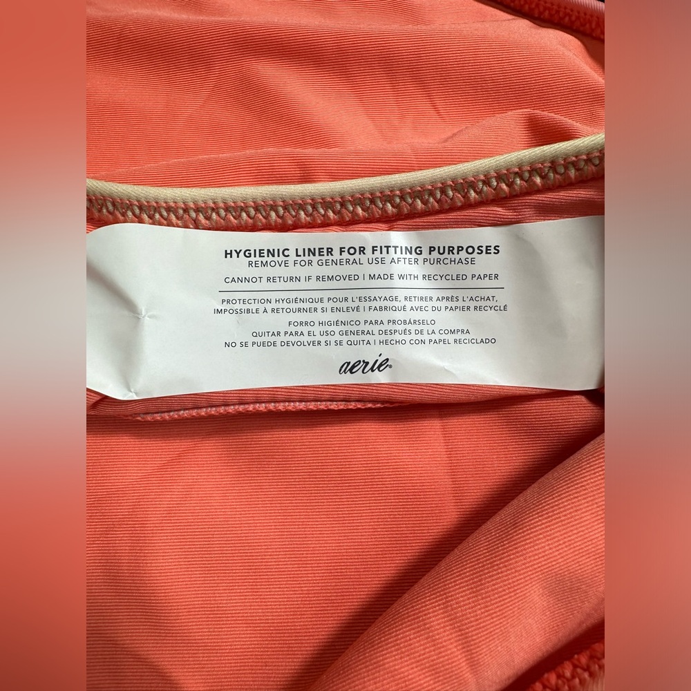 NWT Aerie One Shoulder One Piece Swimsuit -  Saturn Peach - Medium - Picture 11 of 11